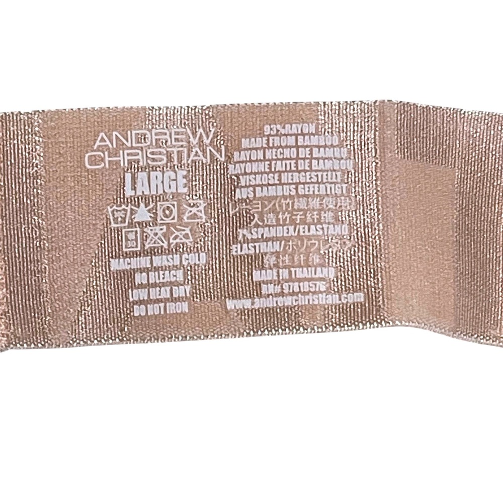 Andrew Christian Large (33-35) Almost Naked Bamboo Jockstrap Peach New - Picture 8 of 10